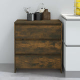 Vidaxl dressoir 70x41x75 cm bewerkt hout gerookt eikenkleurig