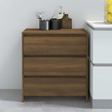 Vidaxl dressoir 70x41x75 cm bewerkt hout bruin eikenkleur