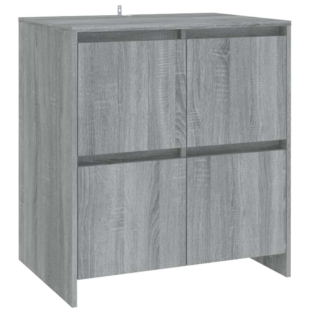 Vidaxl dressoir 70x41x75 cm bewerkt hout grijs sonoma eikenkleurig