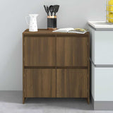Vidaxl dressoir 70x41x75 cm bewerkt hout bruin eikenkleur