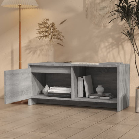 Vidaxl tv-meubel 90x35x40 cm bewerkt hout grijs sonoma eikenkleurig