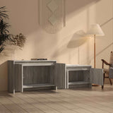 Vidaxl tv-meubel 146,5x35x50 cm bewerkt hout grijs sonoma eikenkleurig