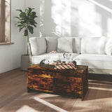 Vidaxl salontafel 90x50x41,5 cm bewerkt hout gerookt eikenkleurig