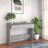 Vidaxl wandtafel 100x35x76,5 cm bewerkt hout grijs sonoma eikenkleurig