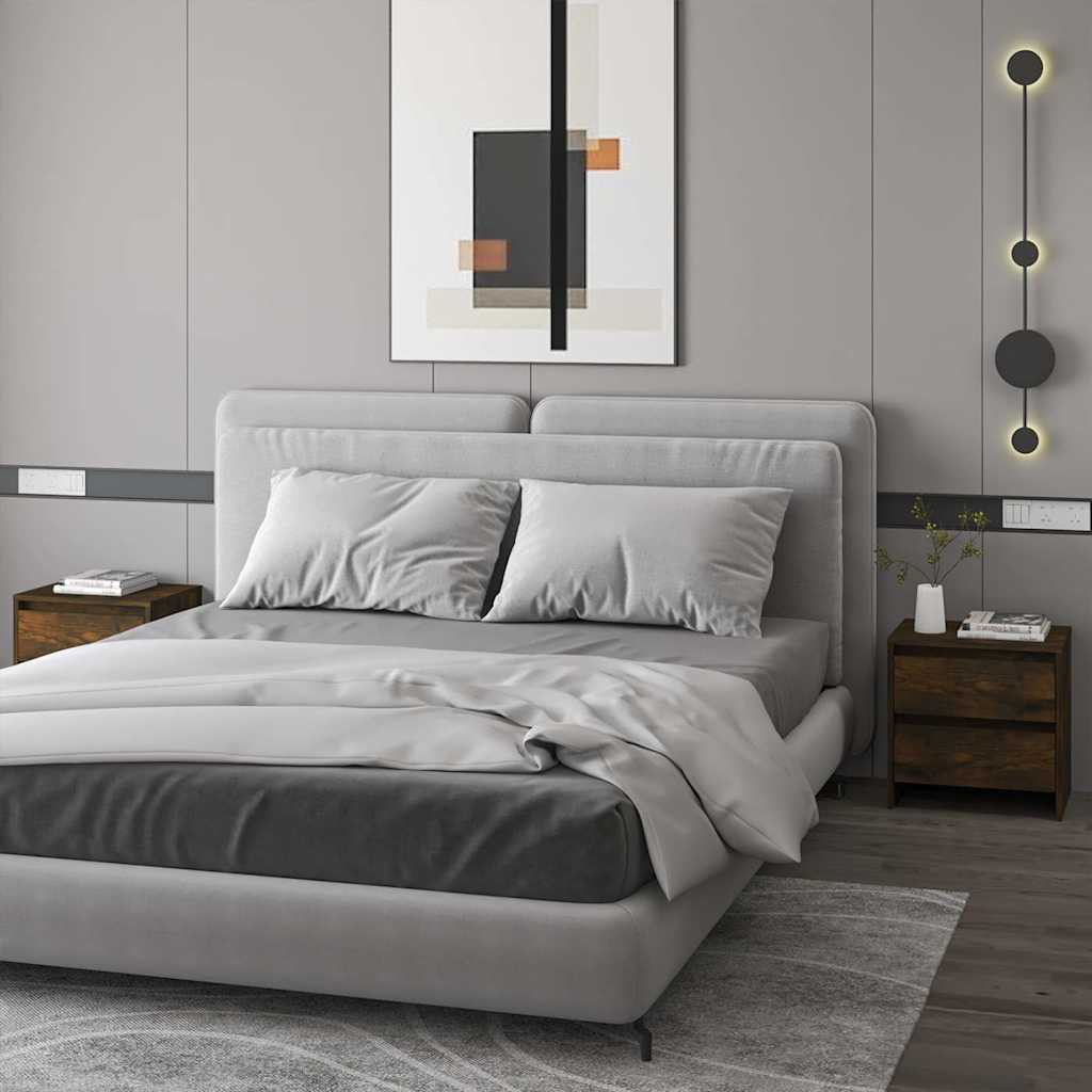 Vidaxl nachtkastjes 2 st 45x34,5x44,5 cm bewerkt hout gerookt eiken