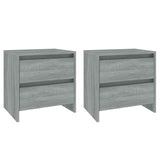 Vidaxl nachtkastjes 2st 45x34,5x44,5cm bewerkt hout grijs sonoma eiken