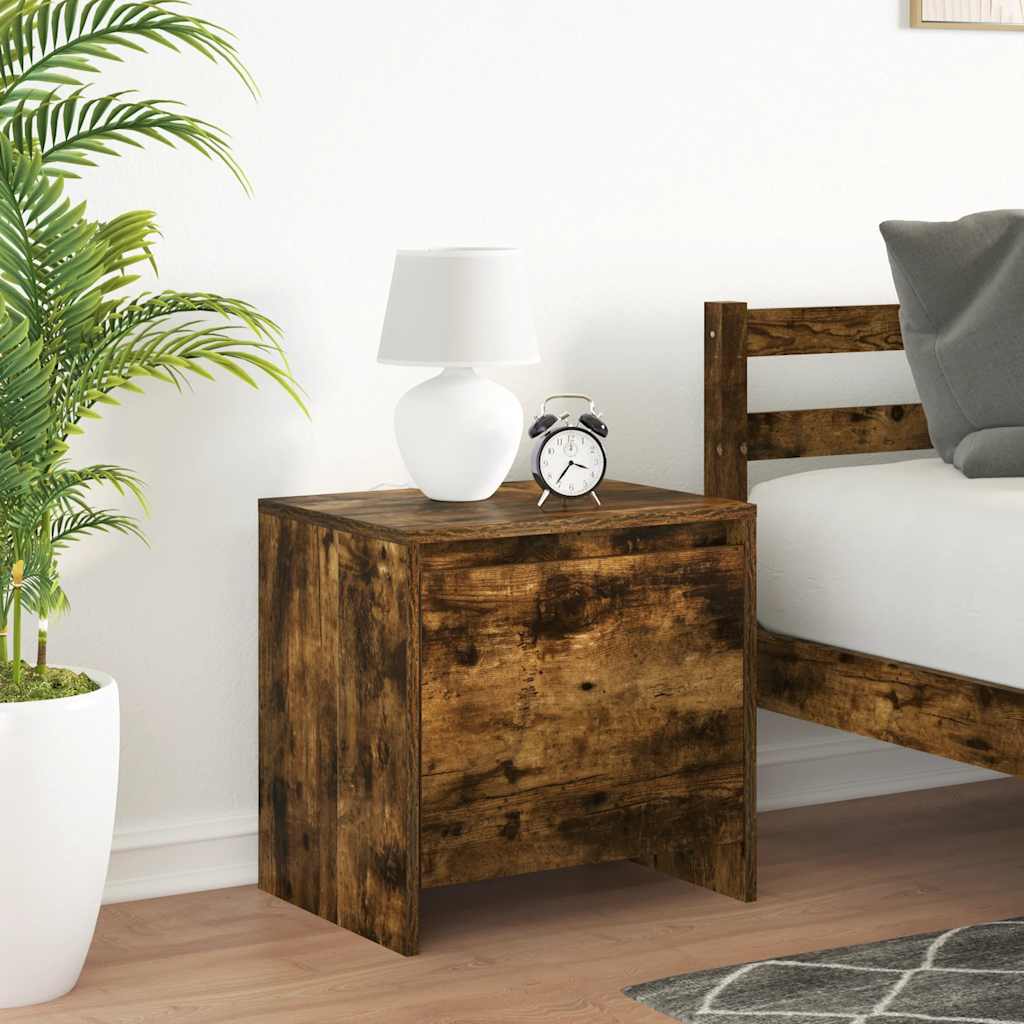 Vidaxl nachtkastje 45x34x44,5 cm bewerkt hout gerookt eikenkleurig