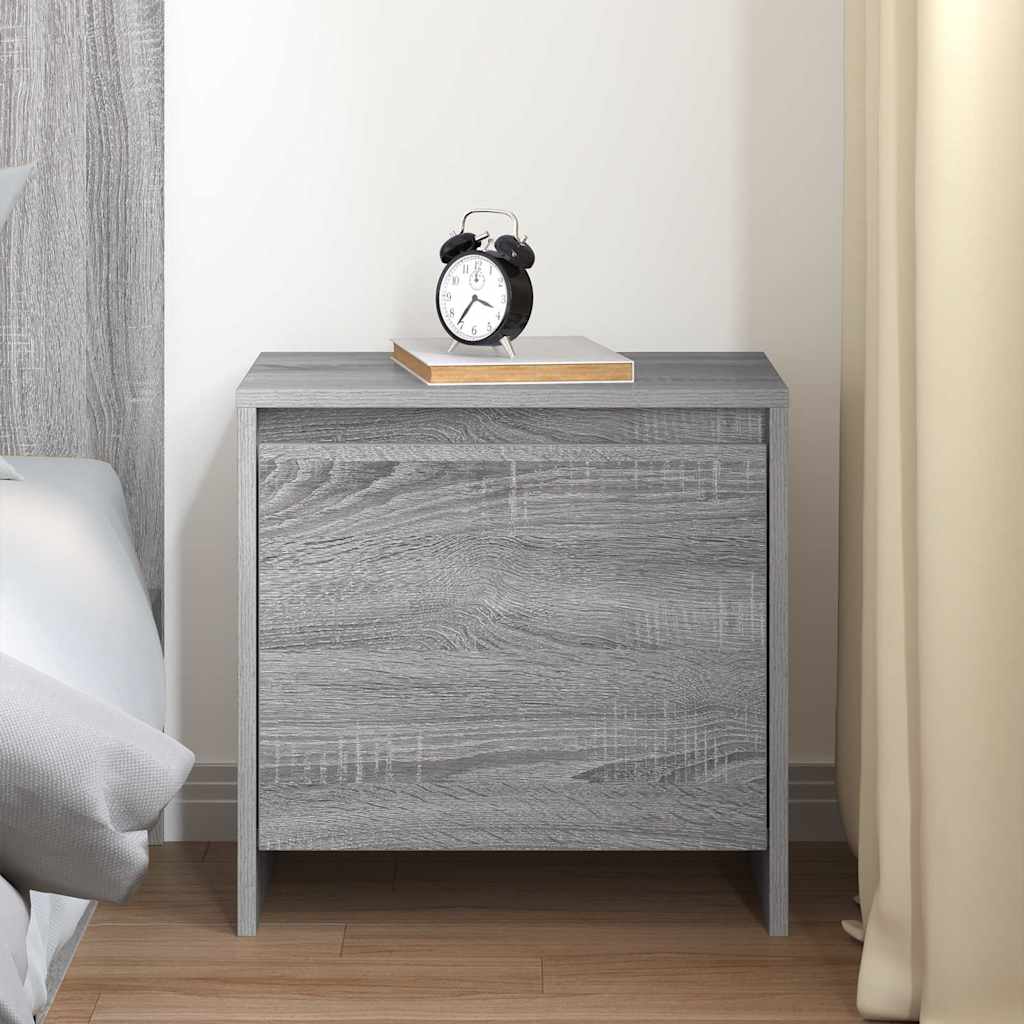 Vidaxl nachtkastje 45x34x44,5 cm bewerkt hout grijs sonoma eikenkleur