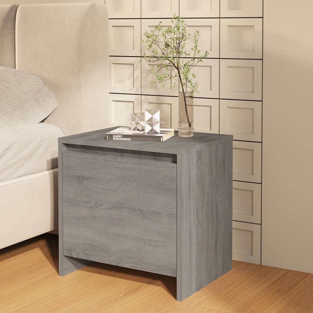Vidaxl nachtkastjes 2 st 45x34x44,5 cm bewerkt hout grijs sonoma eiken
