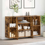 Vidaxl dressoir 120x30x75 cm bewerkt hout gerookt eikenkleurig