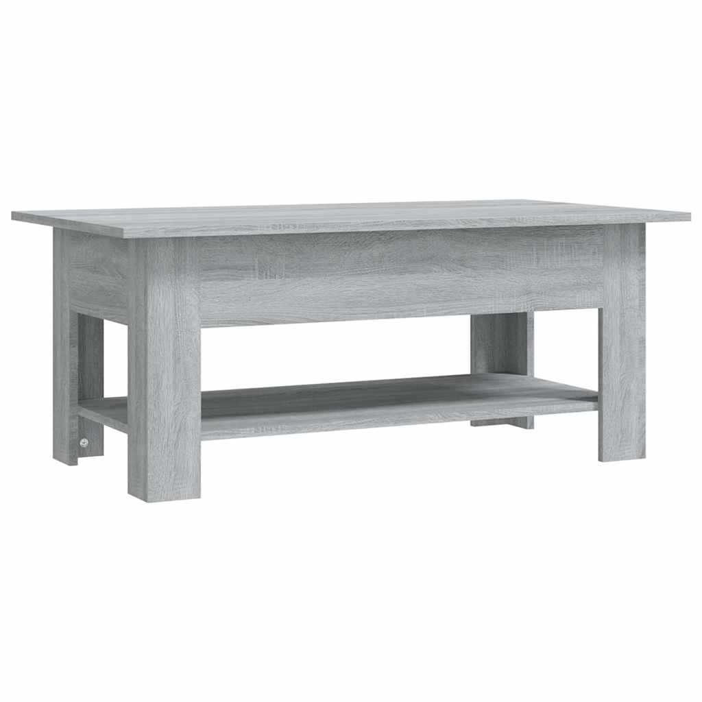Vidaxl salontafel 102x55x42 cm bewerkt hout grijs sonoma eikenkleurig