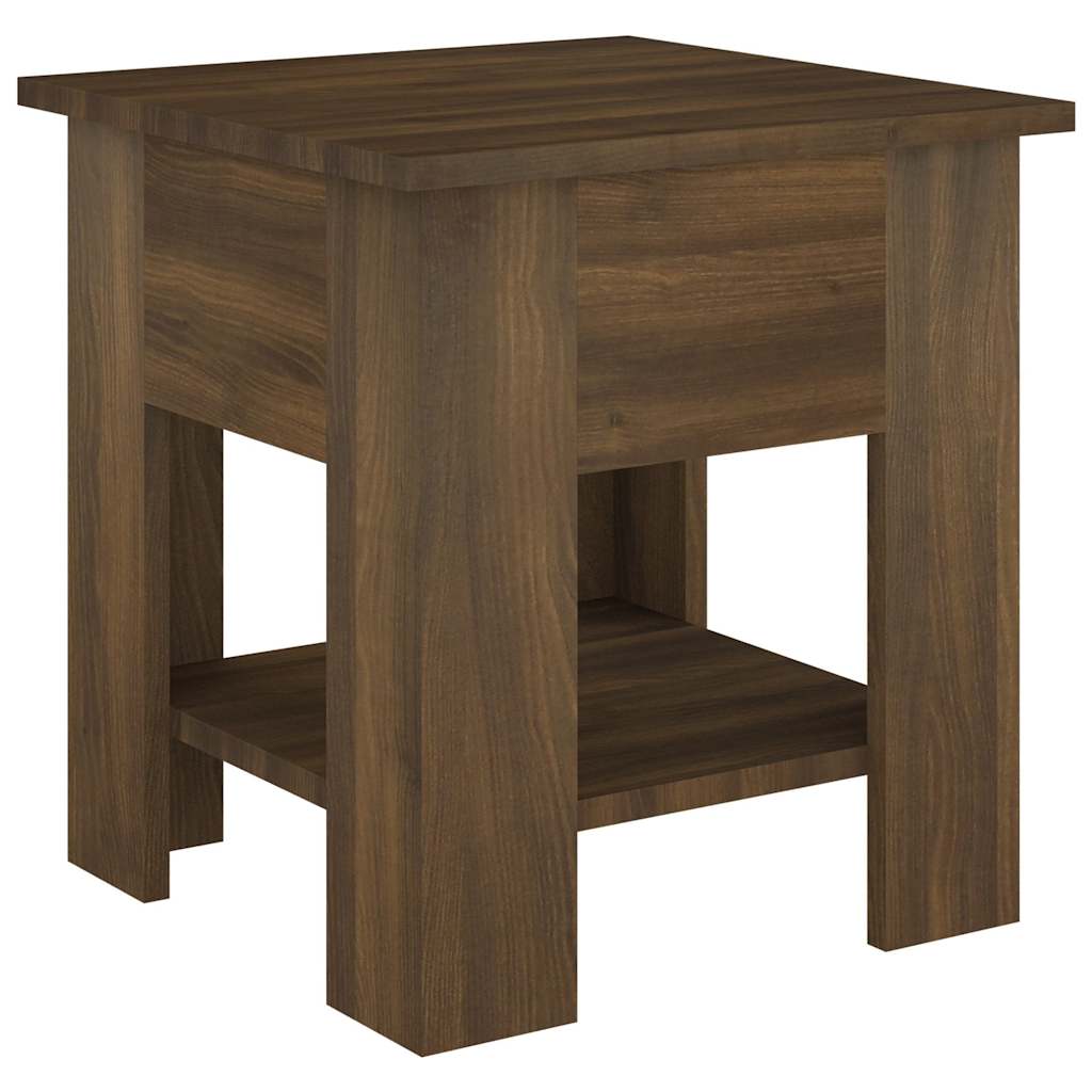 Vidaxl salontafel 40x40x42 cm bewerkt hout bruin eikenkleur