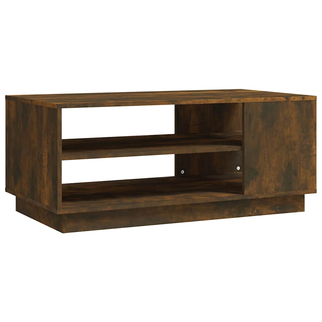 Vidaxl salontafel 102x55x43 cm bewerkt hout gerookt eikenkleurig
