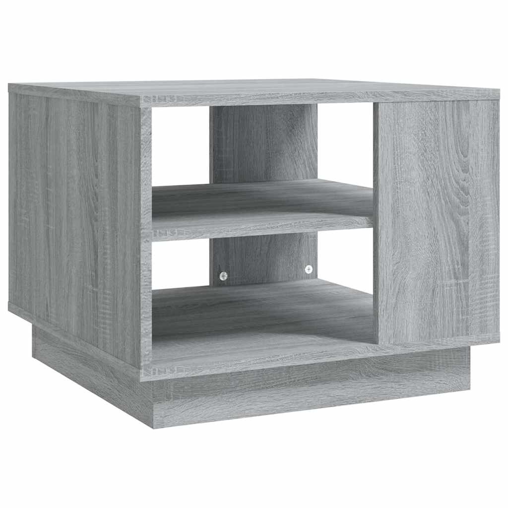 Vidaxl salontafel 55x55x43 cm bewerkt hout grijs sonoma eikenkleurig