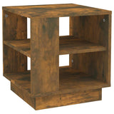 Vidaxl salontafel 40x40x43 cm bewerkt hout gerookt eikenkleurig
