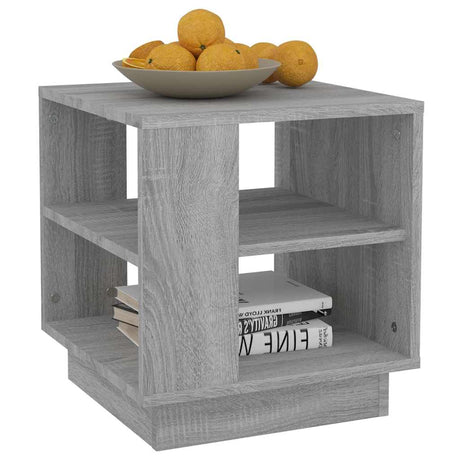 Vidaxl salontafel 40x40x43 cm bewerkt hout grijs sonoma eikenkleurig