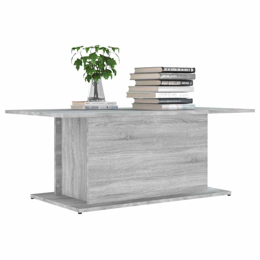 Vidaxl salontafel 102x55,5x40 cm bewerkt hout grijs sonoma eikenkleur
