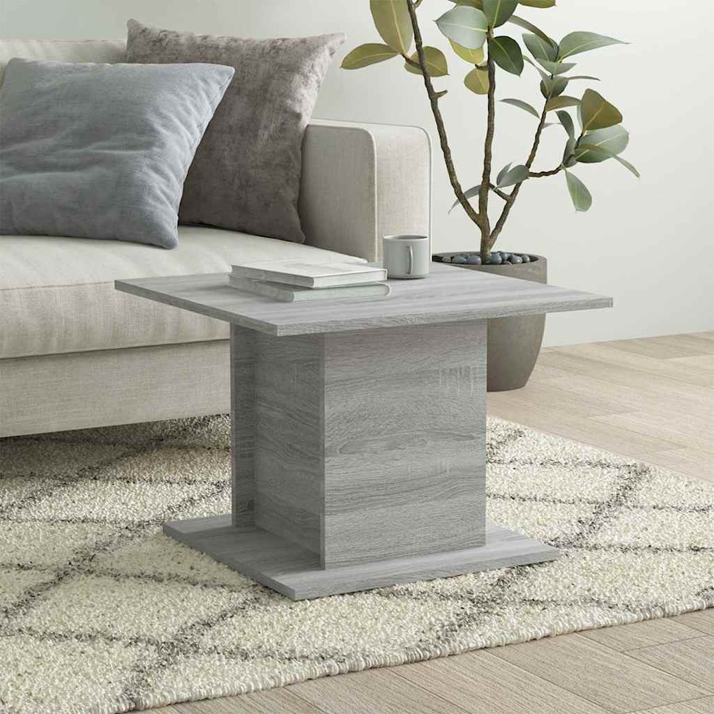 Vidaxl salontafel 55,5x55,5x40 cm bewerkt hout grijs sonoma eikenkleur