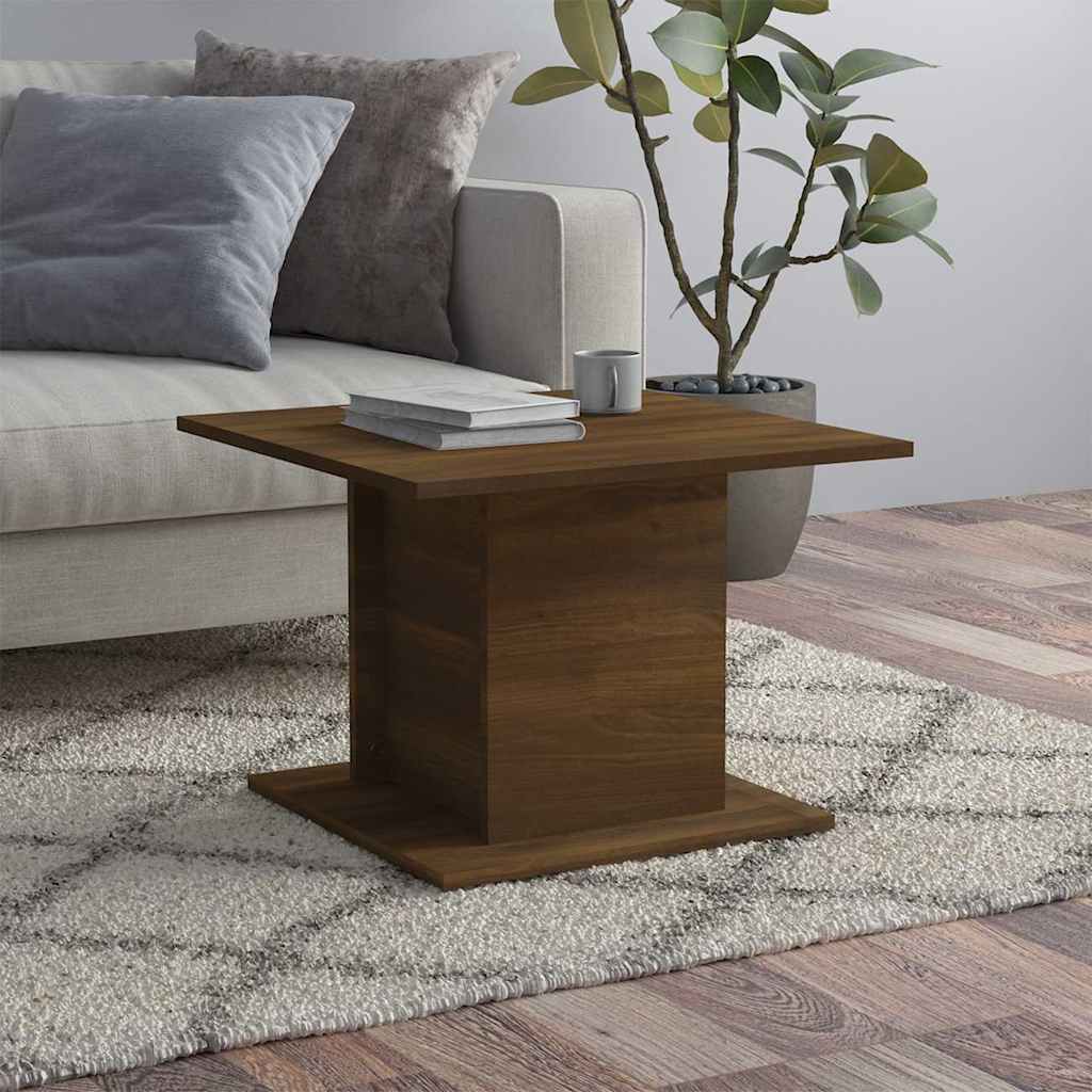 Vidaxl salontafel 55,5x55,5x40 cm bewerkt hout bruin eikenkleur