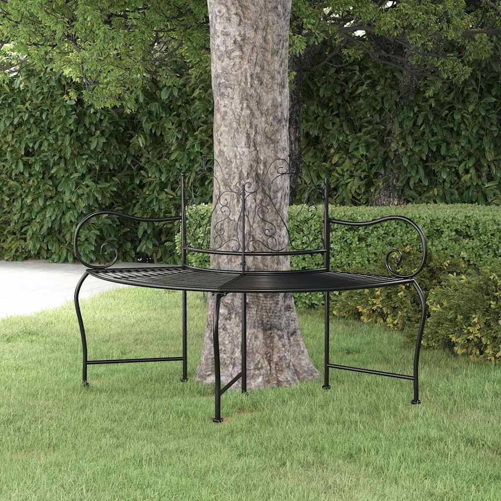 Vidaxl boombank 150 cm staal zwart