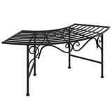 Vidaxl boombank 113 cm staal zwart