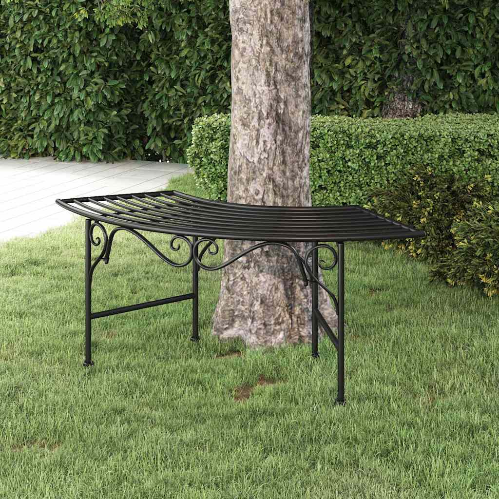 Vidaxl boombank 113 cm staal zwart