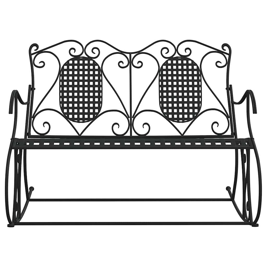 Vidaxl schommelbank 2-zits 113 cm staal zwart