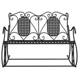 Vidaxl schommelbank 2-zits 113 cm staal zwart