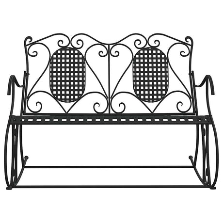 Vidaxl schommelbank 2-zits 113 cm staal zwart
