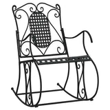 Vidaxl schommelbank 84 cm staal zwart