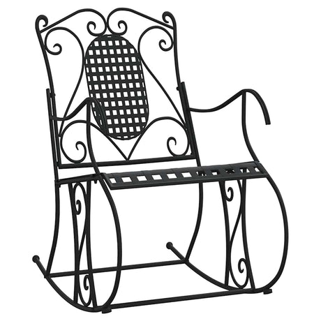 Vidaxl schommelbank 84 cm staal zwart