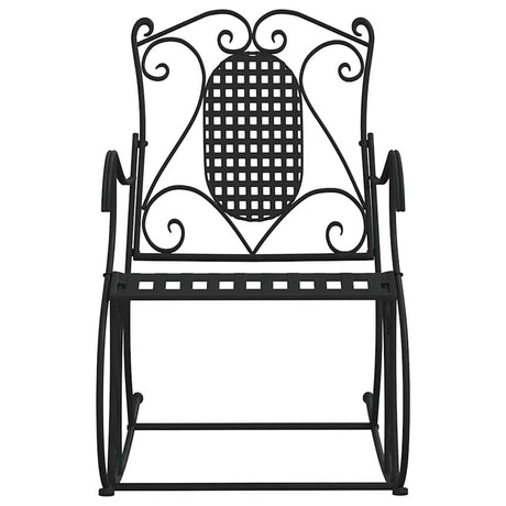 Vidaxl schommelbank 84 cm staal zwart