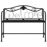 Vidaxl tuinbank 2-zits 104 cm staal zwart