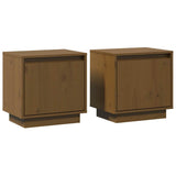 Vidaxl nachtkastjes 2 st 40x30x40 cm massief grenenhout honingbruin