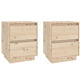 Vidaxl nachtkastjes 2 st 40x35x50 cm massief grenenhout