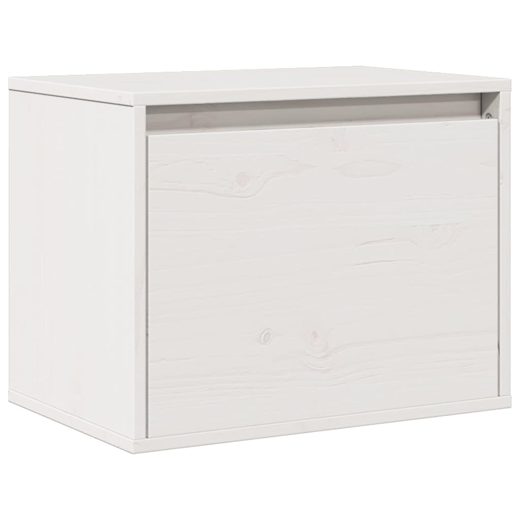 Vidaxl wandkast 45x30x35 cm massief grenenhout wit