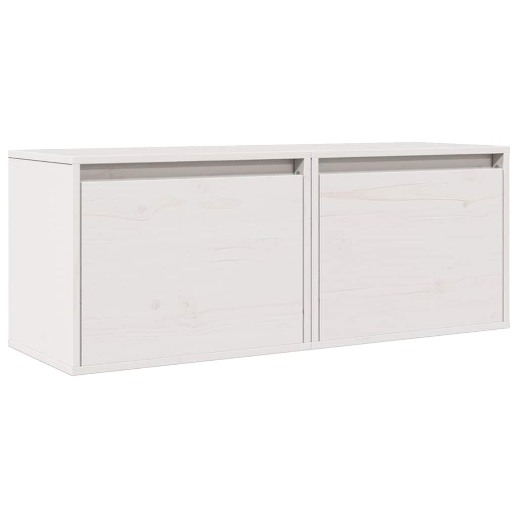 Vidaxl wandkasten 2 st 45x30x35 cm massief grenenhout wit