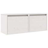 Vidaxl wandkasten 2 st 45x30x35 cm massief grenenhout wit