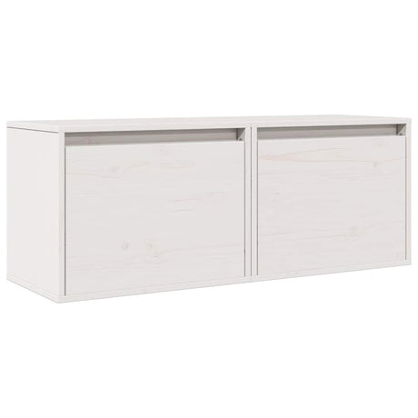 Vidaxl wandkasten 2 st 45x30x35 cm massief grenenhout wit