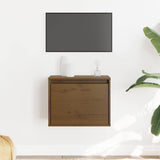 Vidaxl wandkast 45x30x35 cm massief grenenhout honingbruin