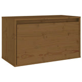 Vidaxl wandkast 60x30x35 cm massief grenenhout honingbruin