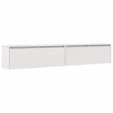 Vidaxl wandkasten 2 st 100x30x35 cm massief grenenhout wit