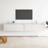 Vidaxl wandkasten 2 st 100x30x35 cm massief grenenhout wit