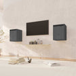 Vidaxl wandkasten 2 st 30x30x40 cm massief grenenhout grijs