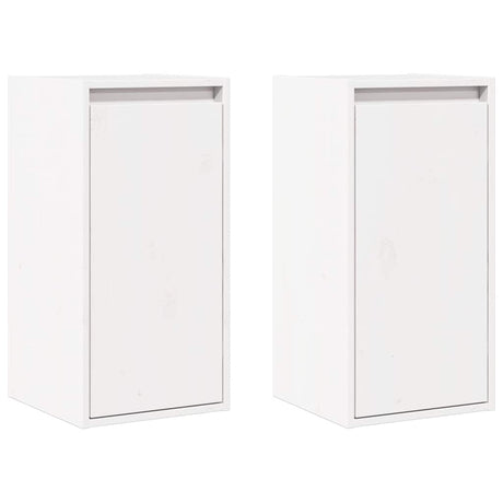 Vidaxl wandkasten 2 st 30x30x60 cm massief grenenhout wit