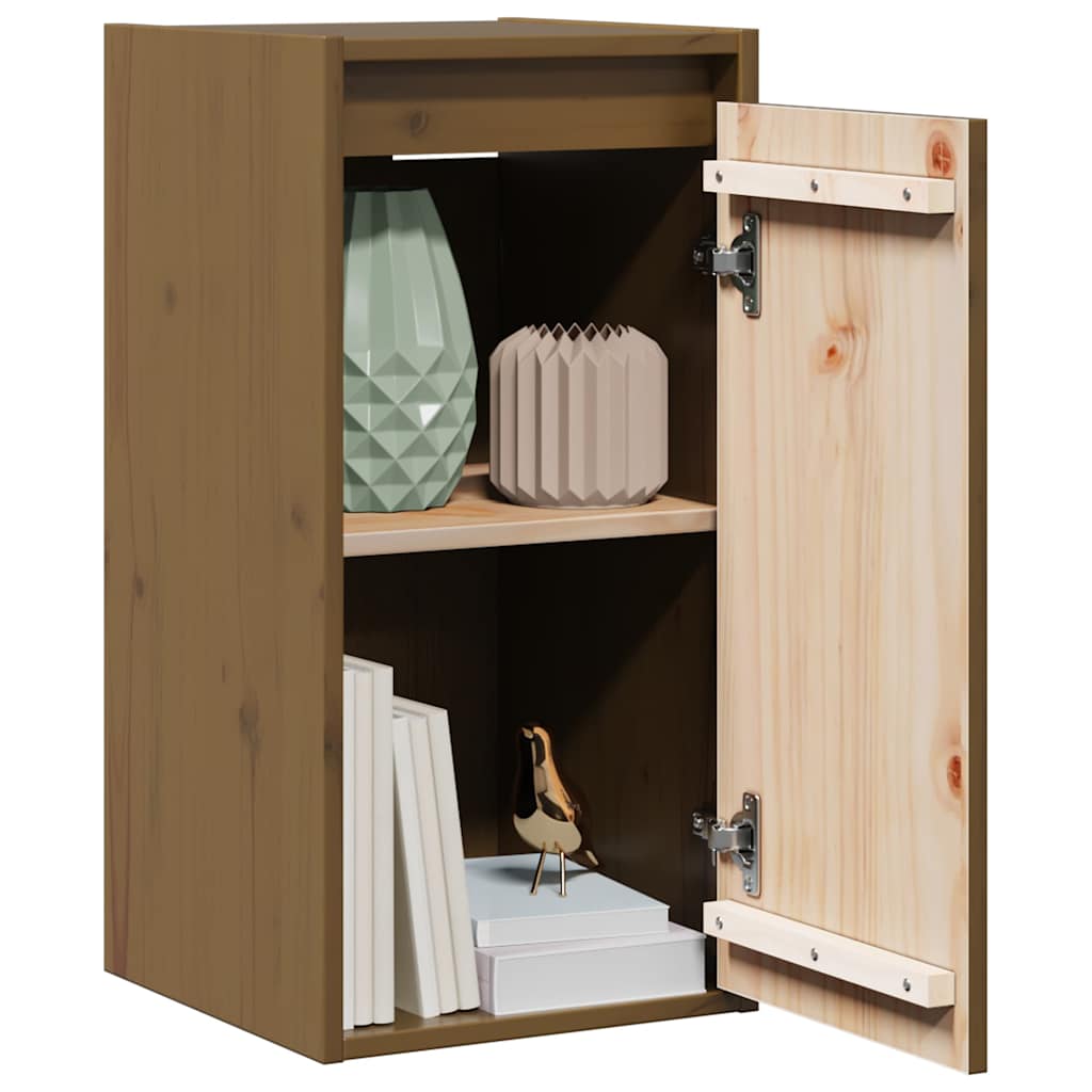 Vidaxl wandkast 30x30x60 cm massief grenenhout honingbruin