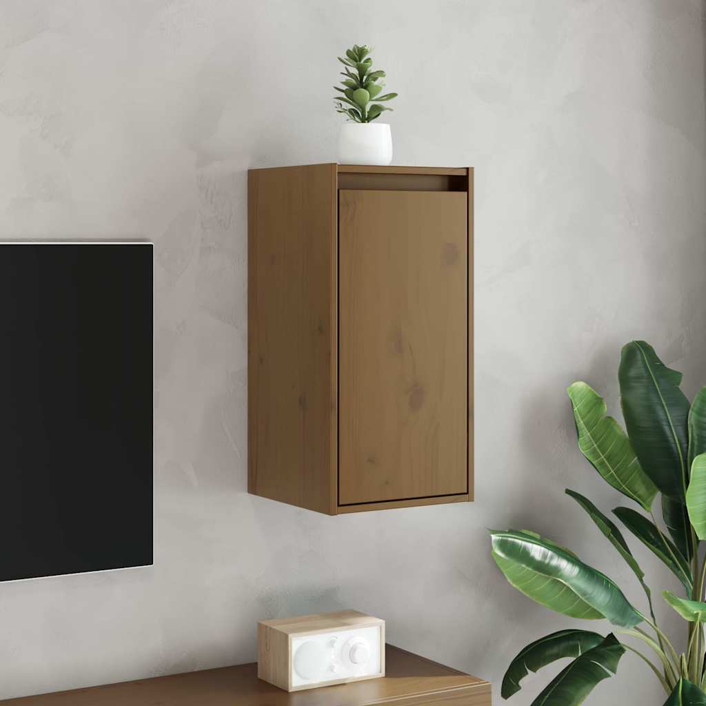Vidaxl wandkast 30x30x60 cm massief grenenhout honingbruin