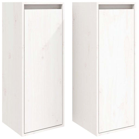 Vidaxl wandkasten 2 st 30x30x80 cm massief grenenhout wit