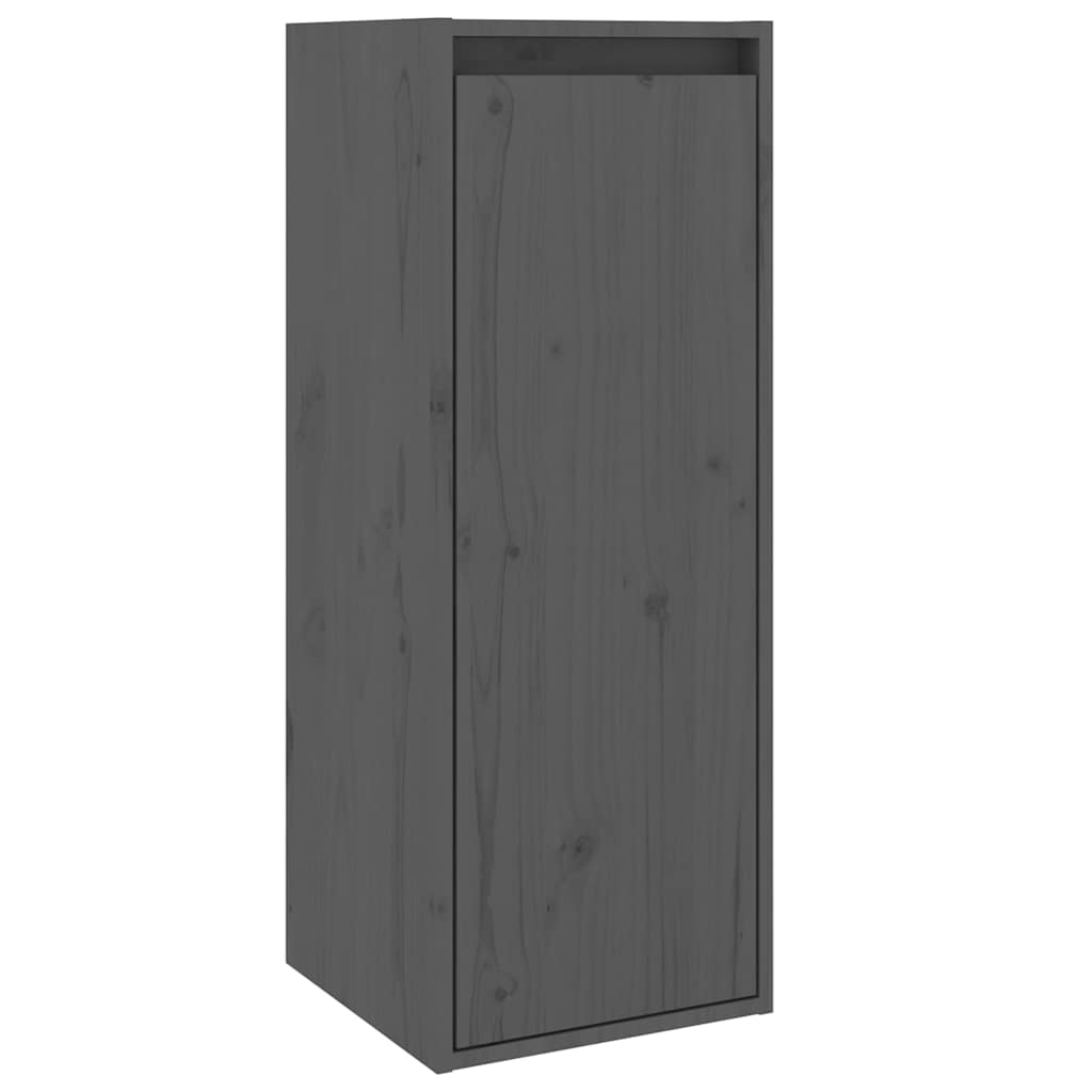Vidaxl wandkast 30x30x80 cm massief grenenhout grijs