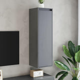 Vidaxl wandkasten 2 st 30x30x100 cm massief grenenhout grijs